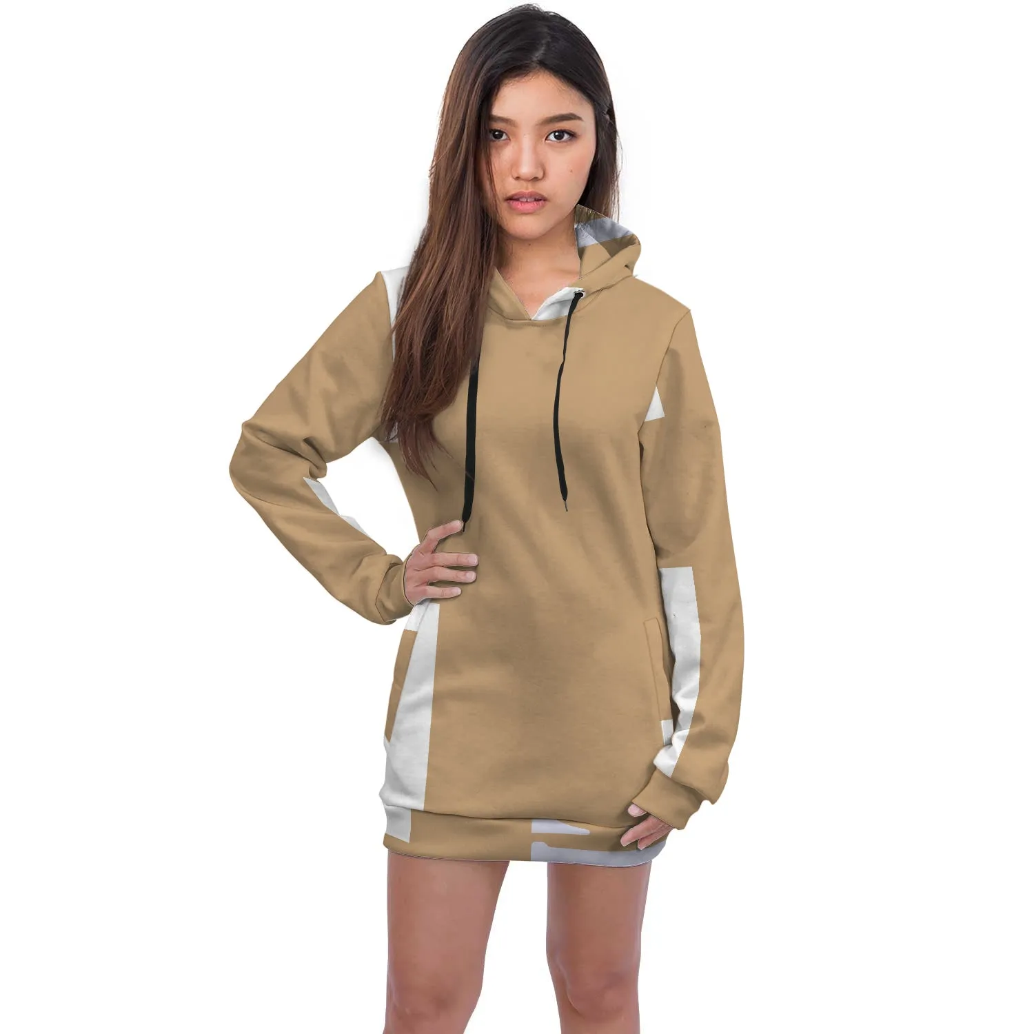 HOODIE DRESS CAMEL