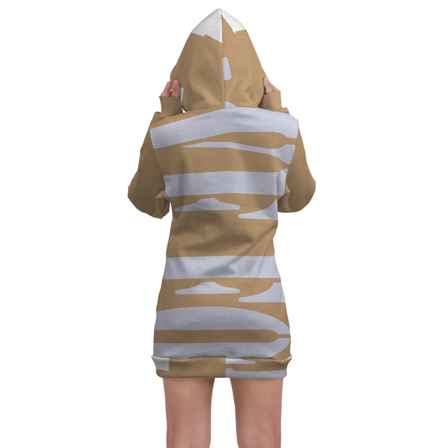 HOODIE DRESS CAMEL