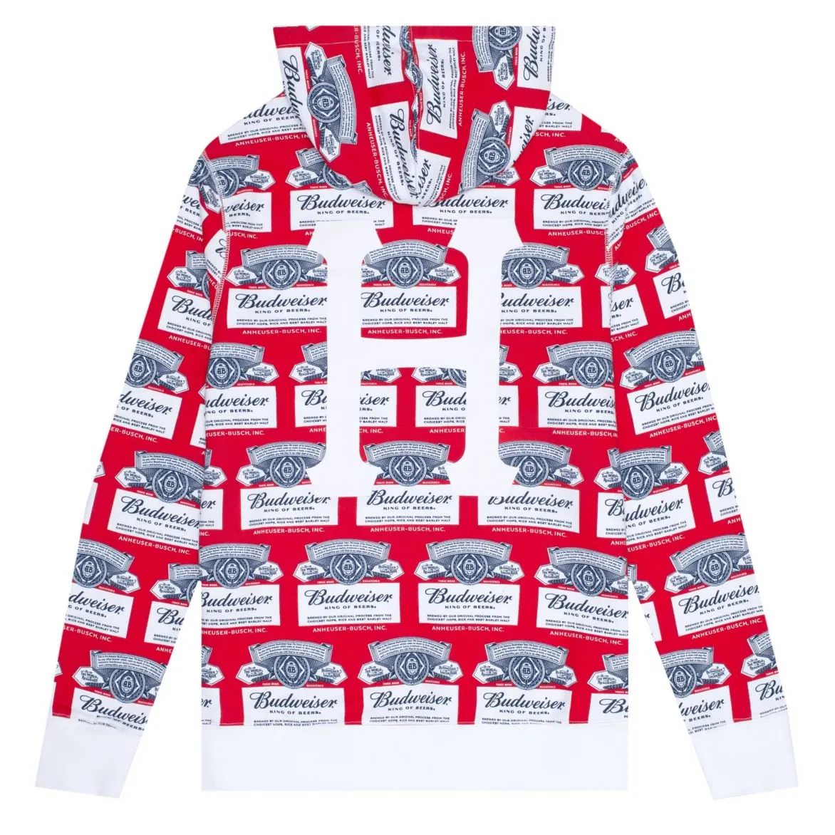 HUF X BUDWEISER LABEL PULLOVER HOODIE // RED