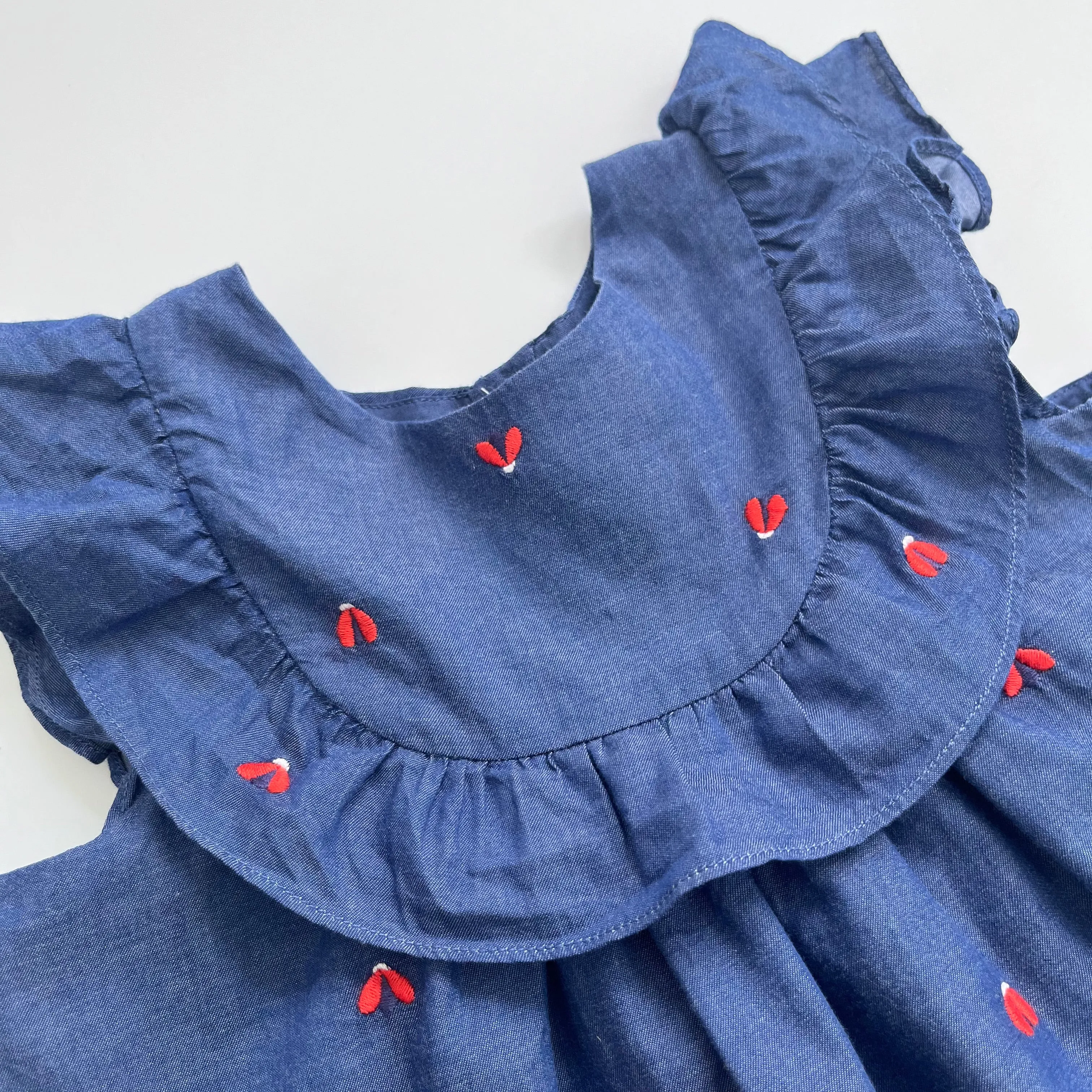 Jacadi Blue Chambray Dress: 24 Months