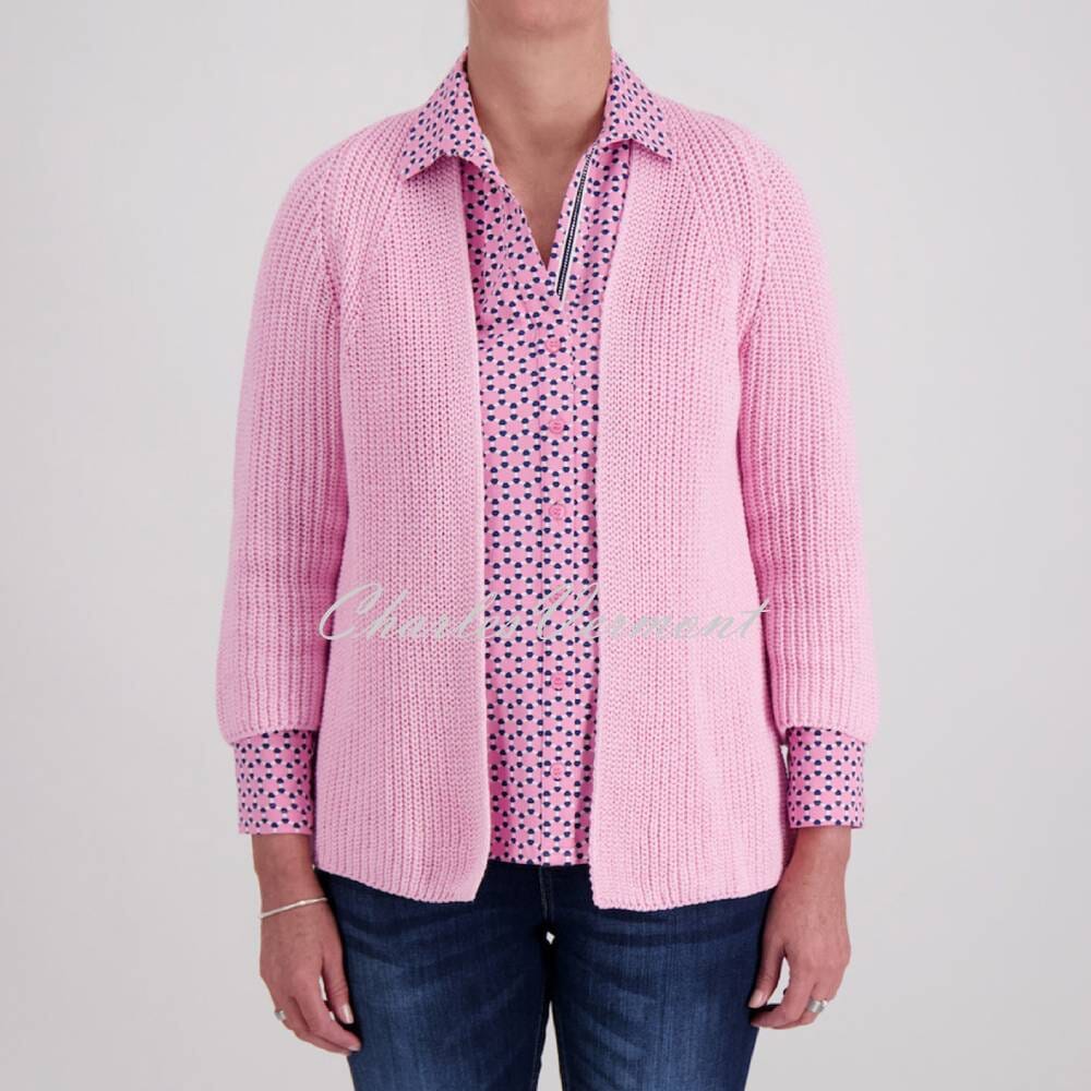 Just White Cardigan - Style J3747 (Rose)