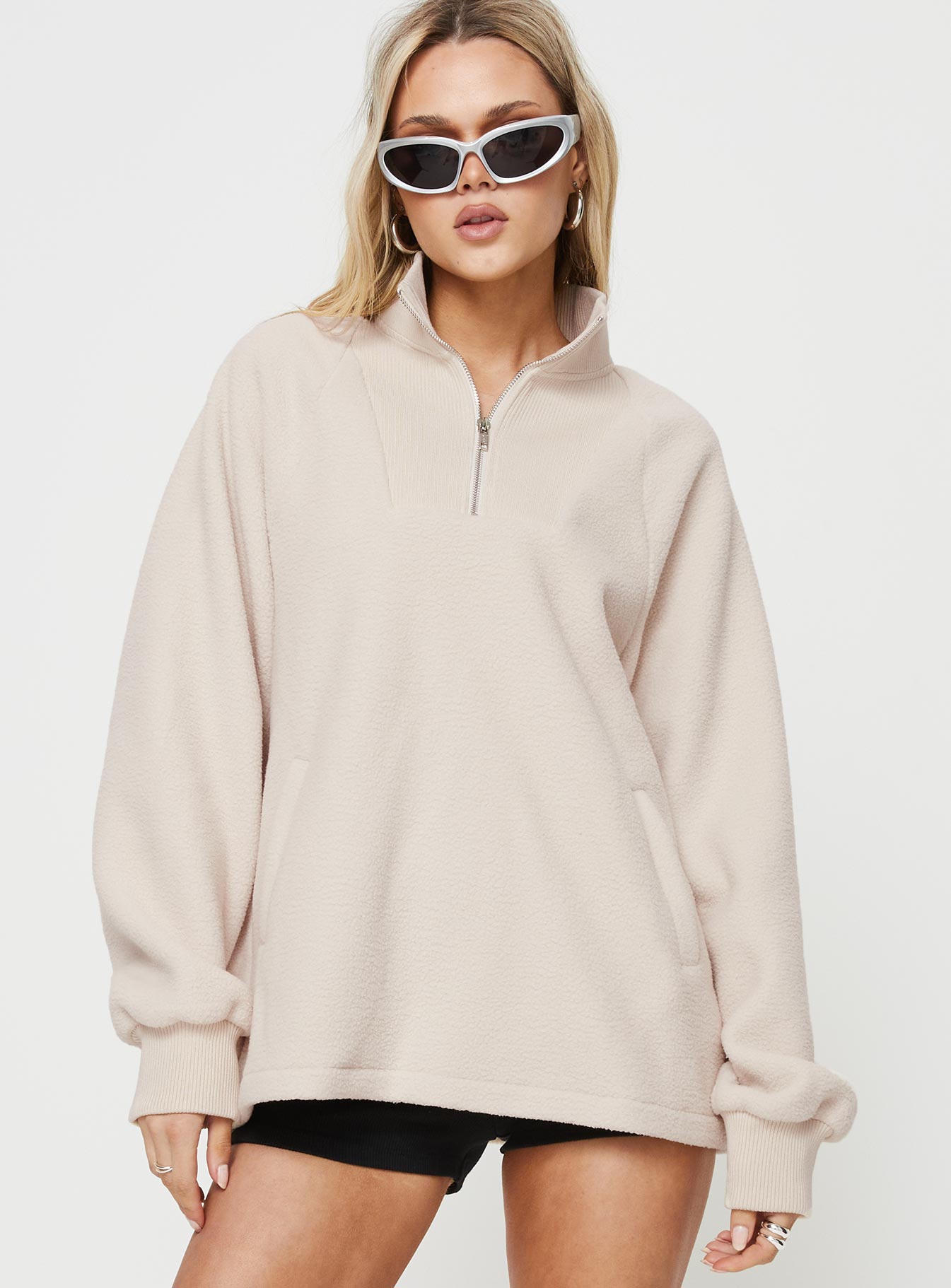 Labelle Quarter Zip Jumper Cream