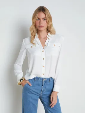 L’agence - Maisy Cargo Pocket Shirt - Ivory