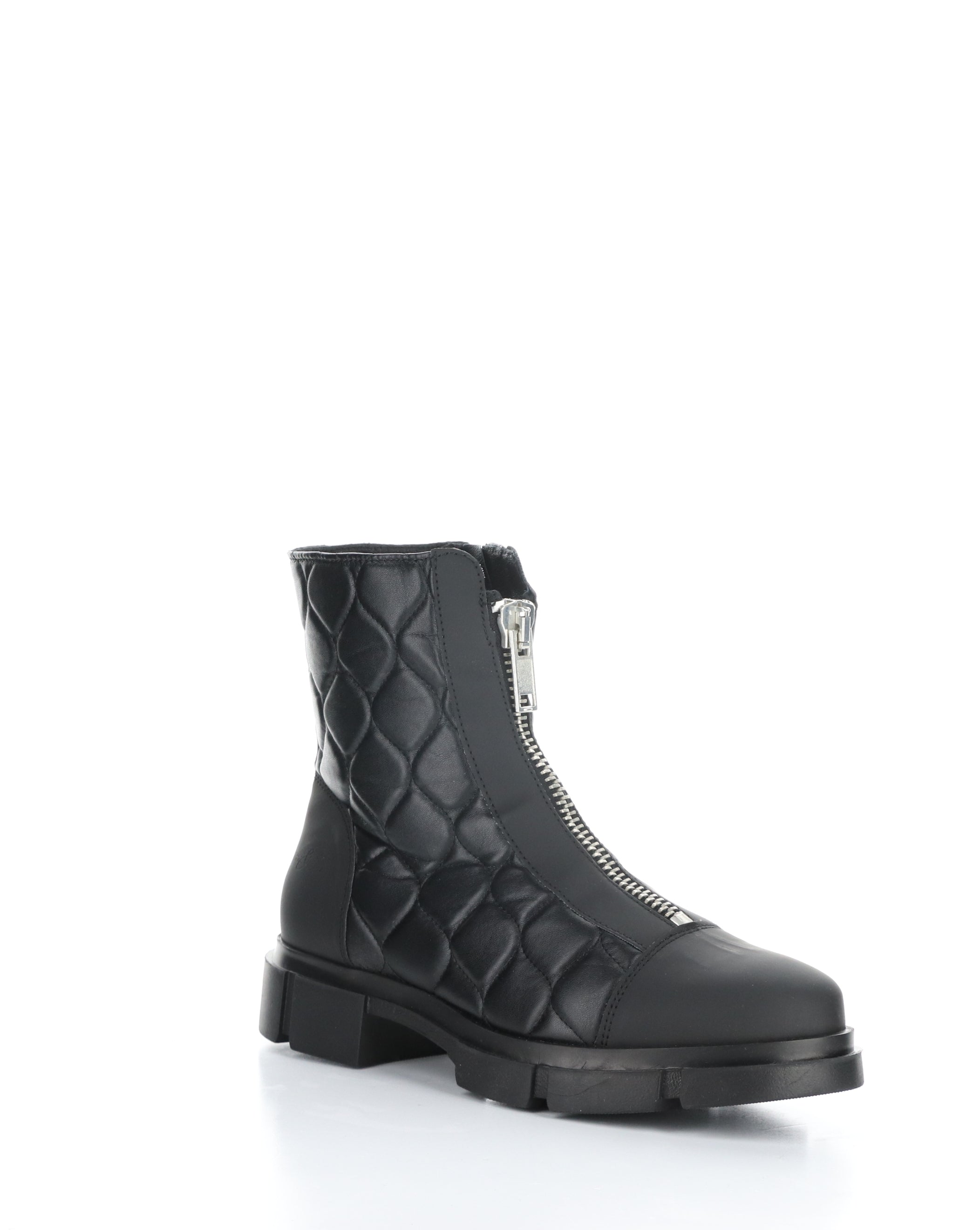 LANE BLACK Round Toe Boots