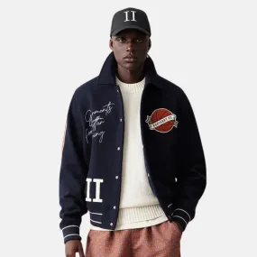 Les Deux Dark Navy Varsity Wool Jacket 4.0