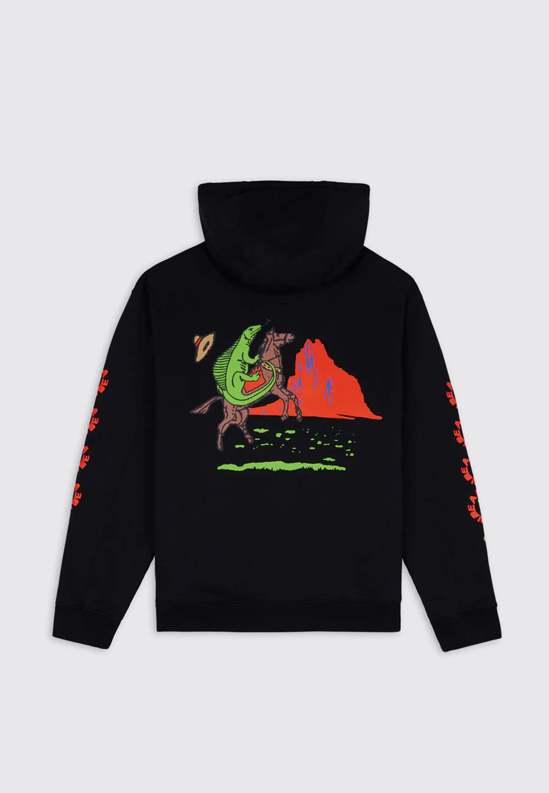 Lizard Cowboy Hoodie - Black