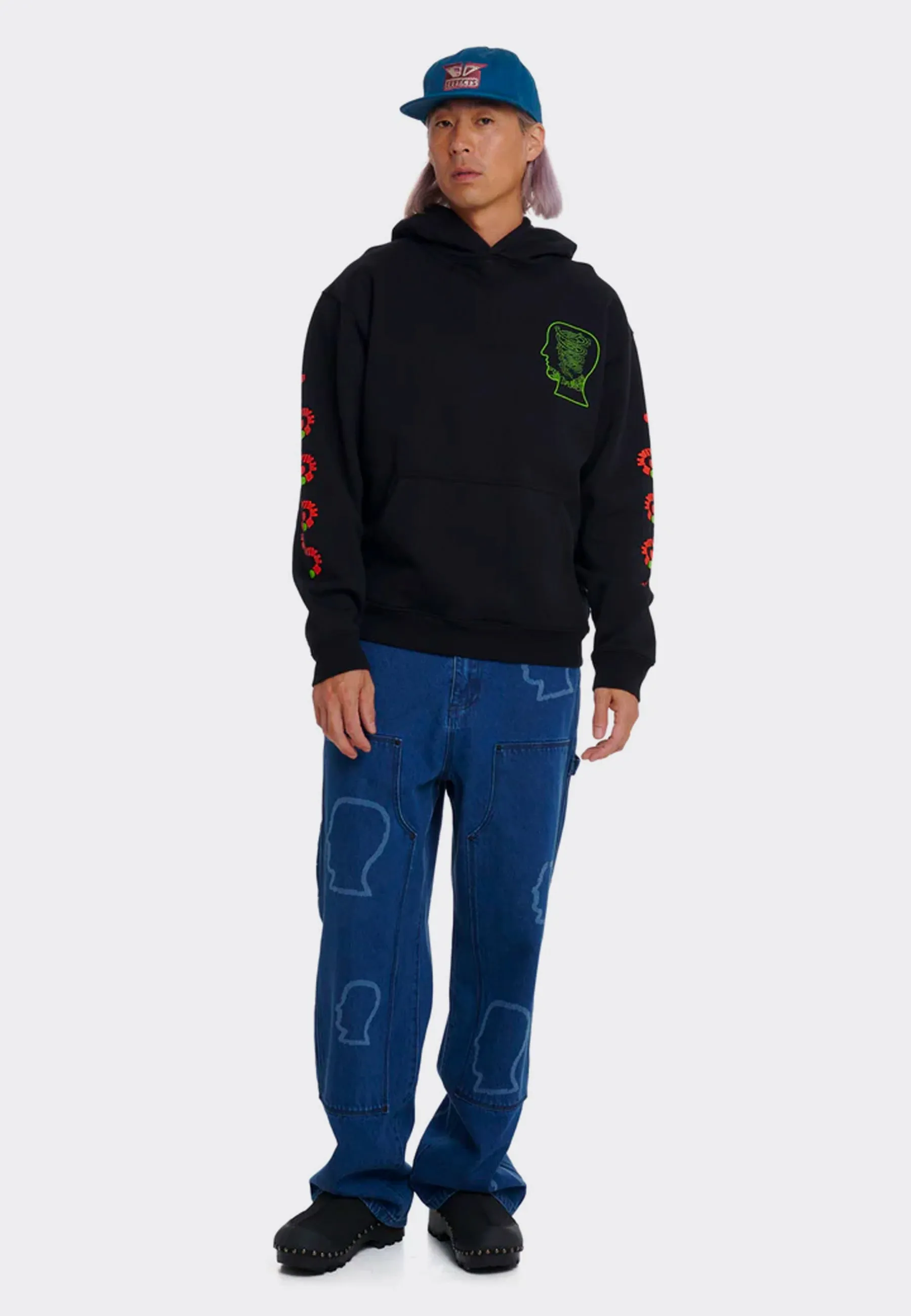 Lizard Cowboy Hoodie - Black