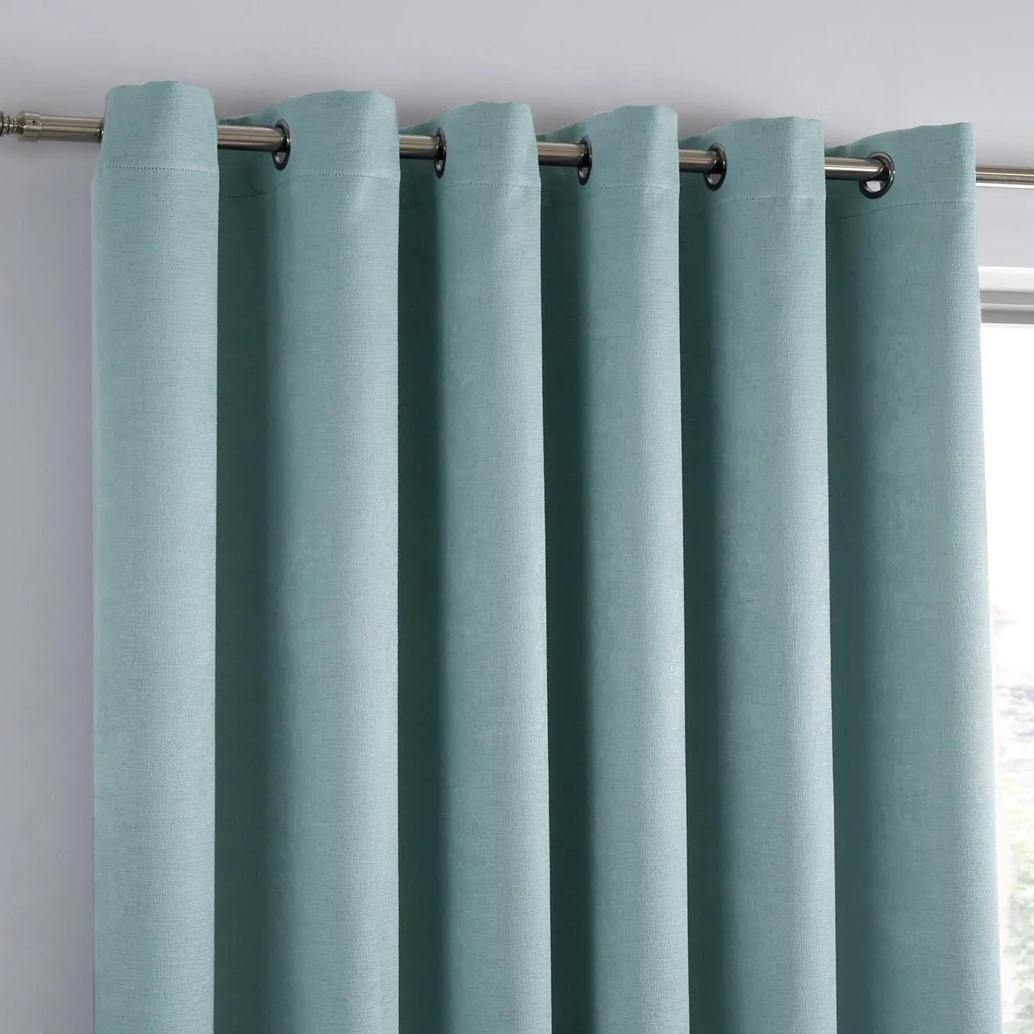 Luna Duck Egg Dim Out Eyelet Curtains