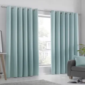 Luna Duck Egg Dim Out Eyelet Curtains