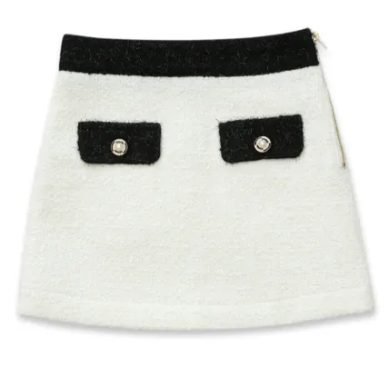 Luxelim White Skirt With Black Trim: 7 Years