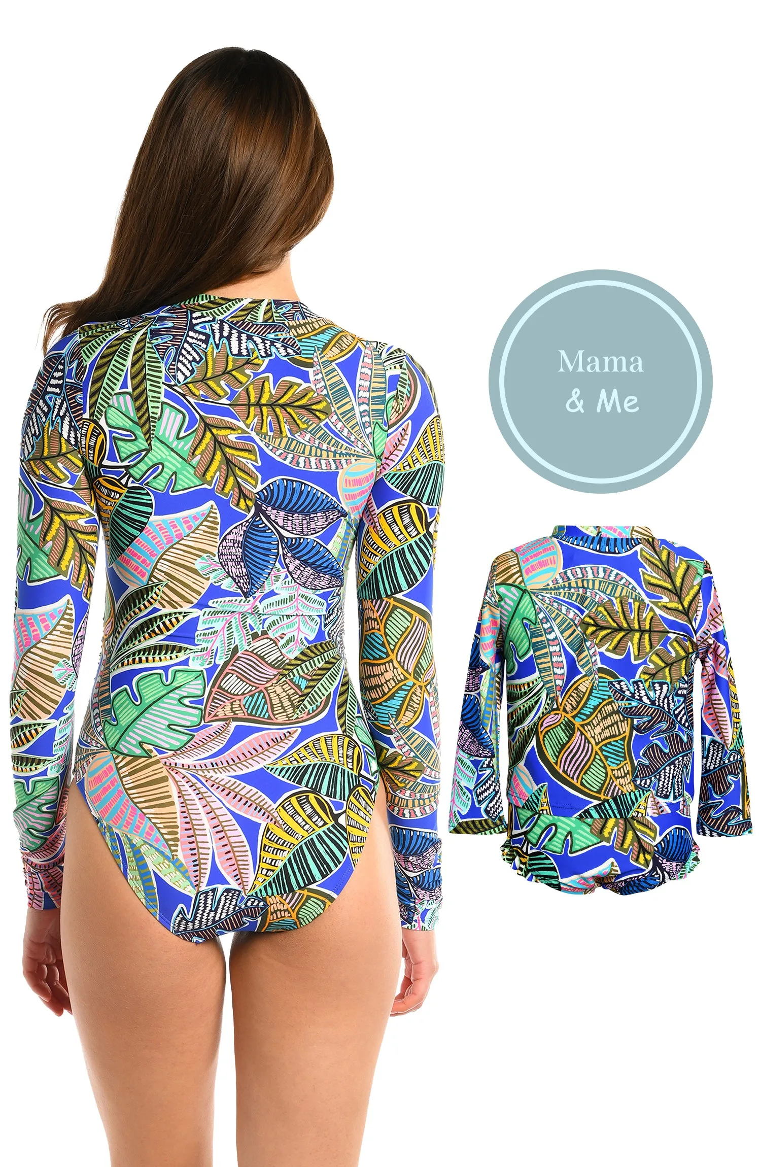 Mama and Me Neon Nights Rashguard and Hipster Bottom Set - FINAL SALE