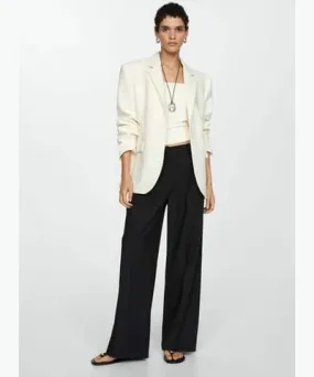 MANGO Straight-fit pleated pants