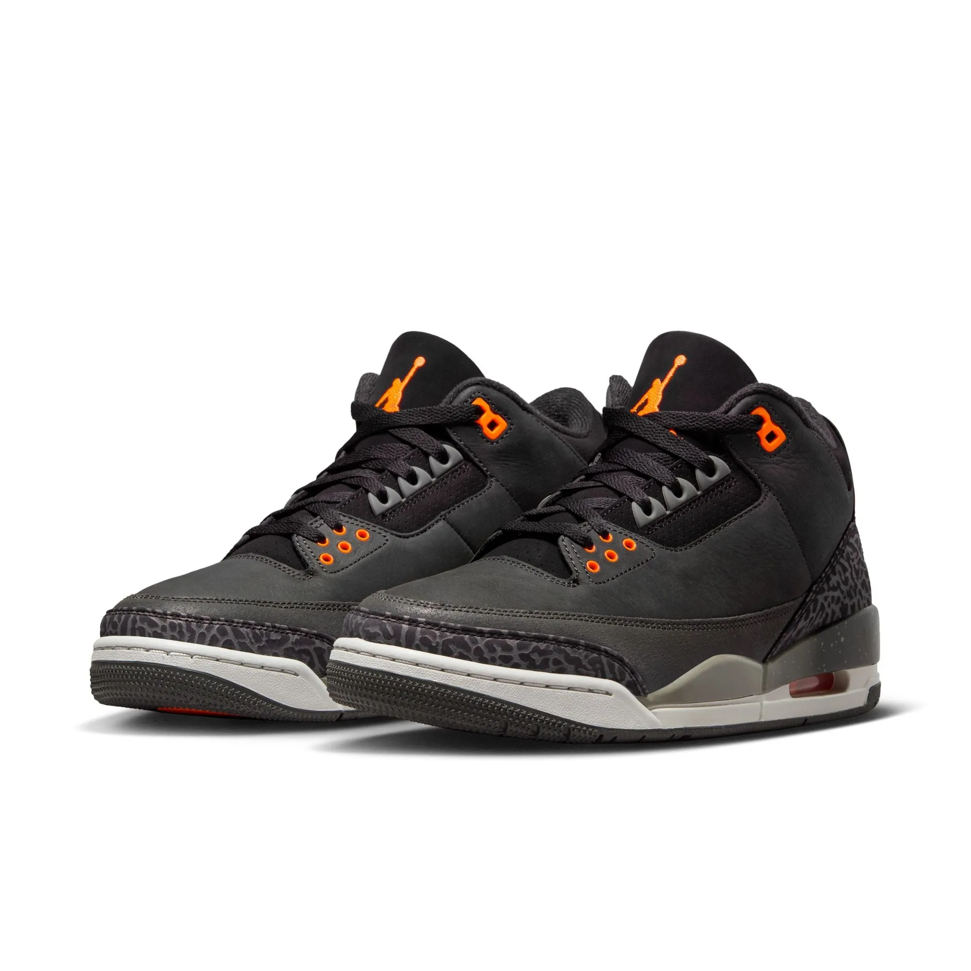 Men's Air Jordan 3 Retro-NIGHT STADIUM/TOTAL ORANGE-BLACK