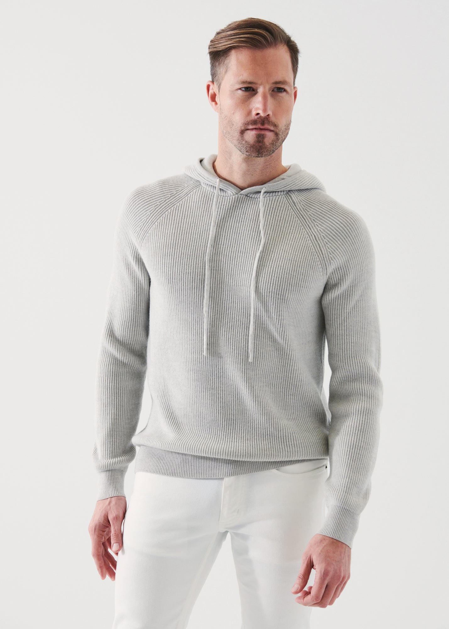 MERINO RIBBED HOODIE