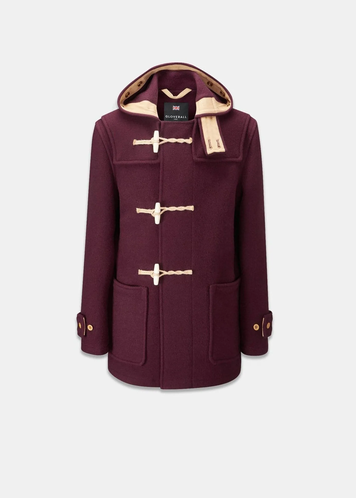 Mid Monty Duffle Coat Burgundy