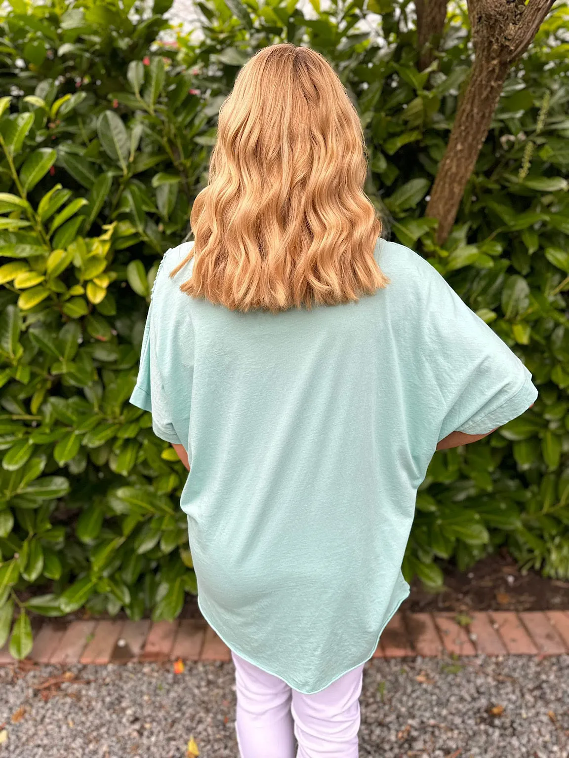 Mint Soft Star Round Neck Top Mia