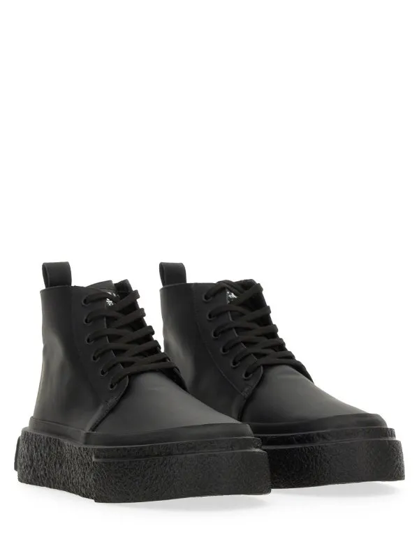 MM6 Maison Margiela Leather Lace-Up Sneaker