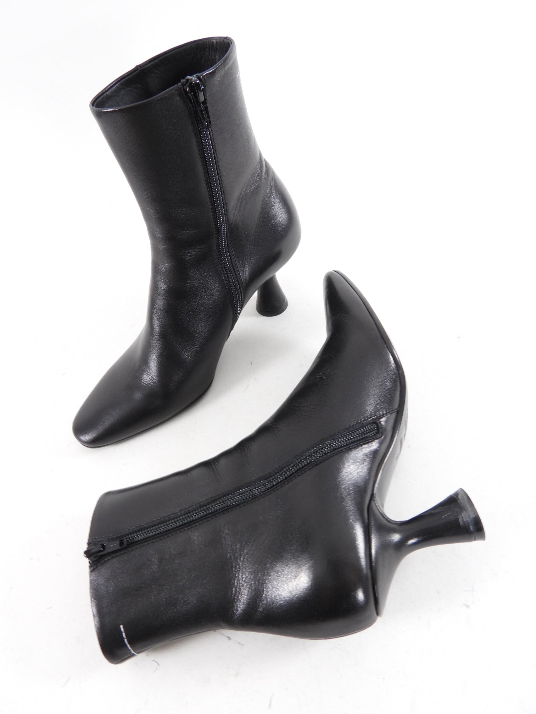 MM6 Margiela Black Leather Ankle boots - 37