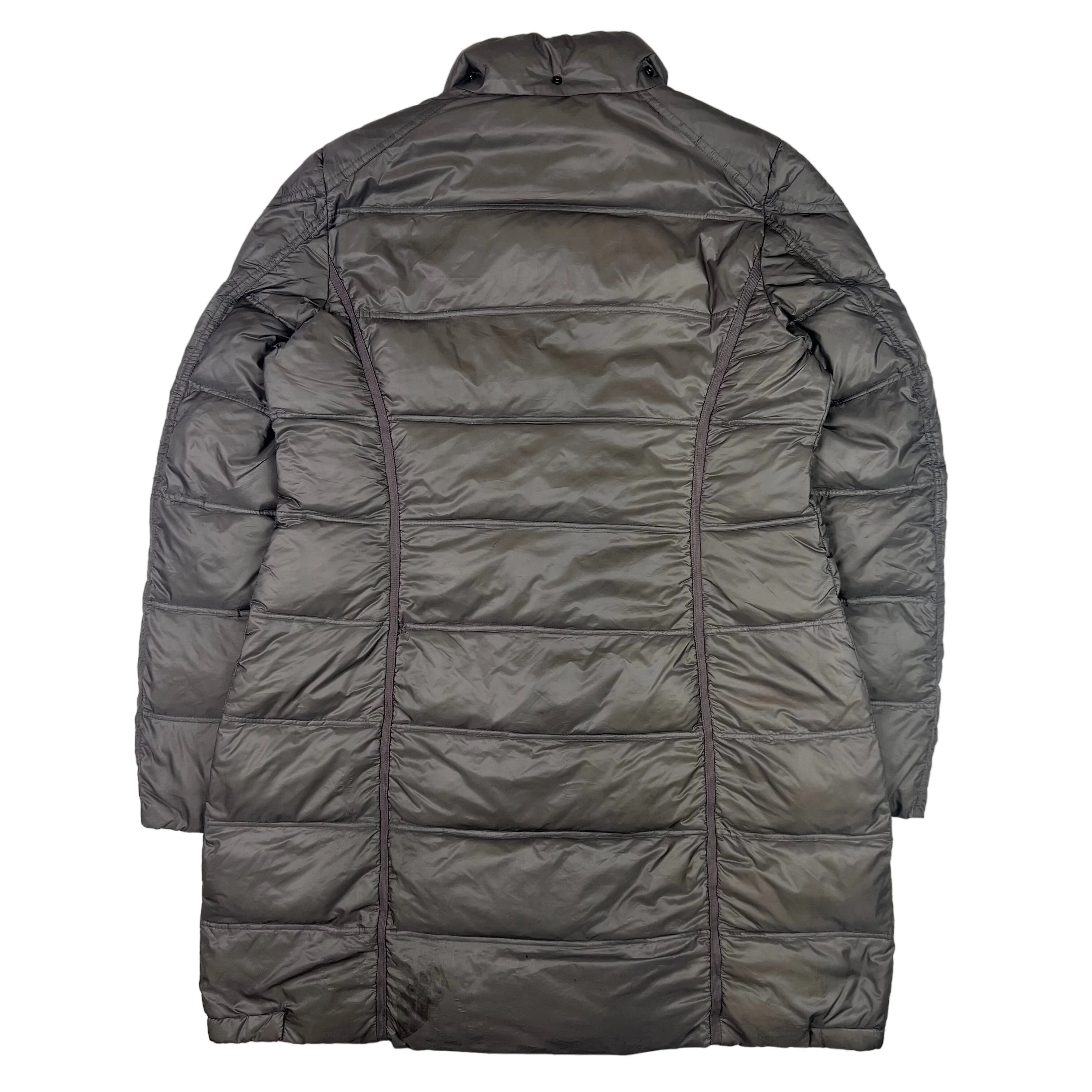 Moncler Romarin Long Down Filled Parka Jacket Grey