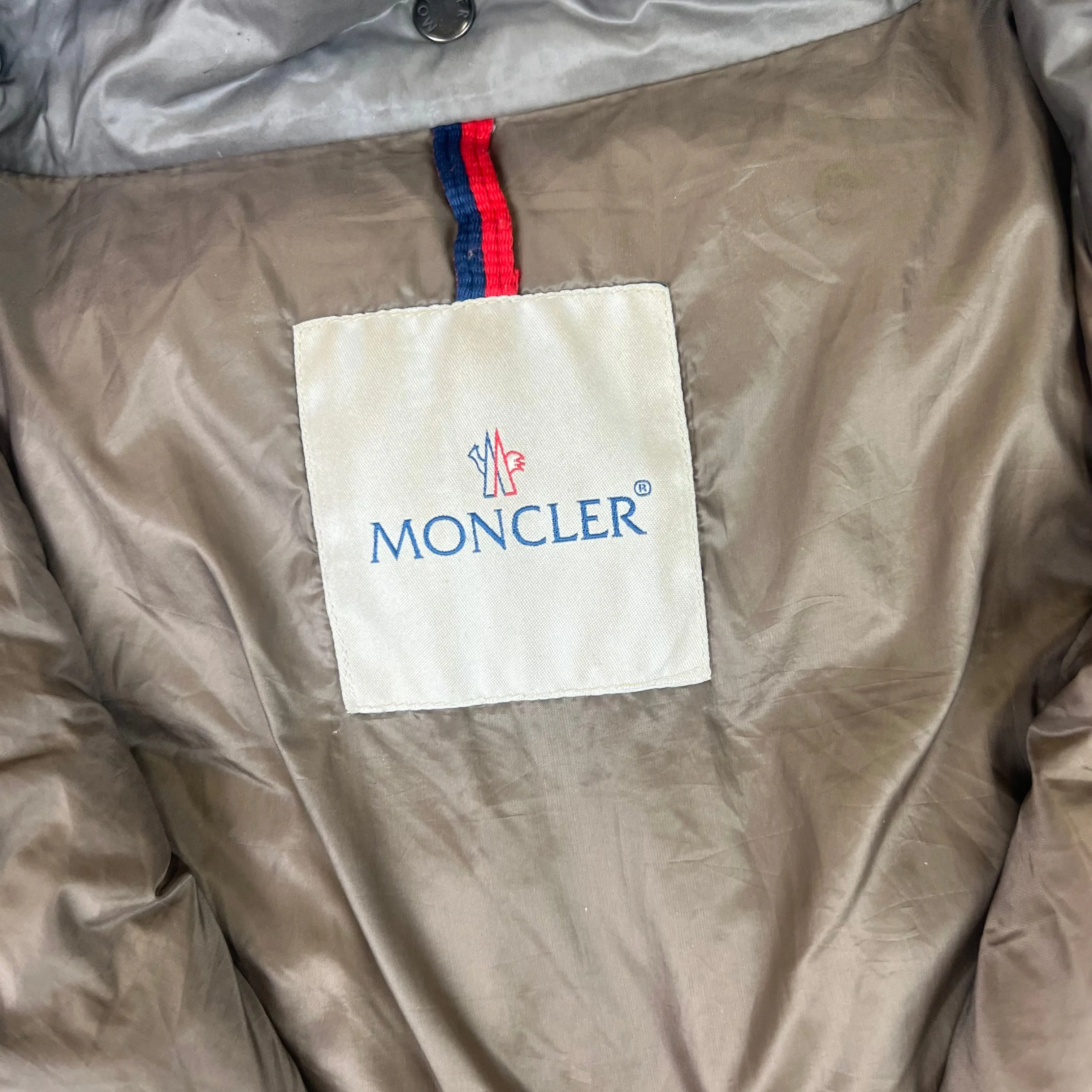 Moncler Romarin Long Down Filled Parka Jacket Grey