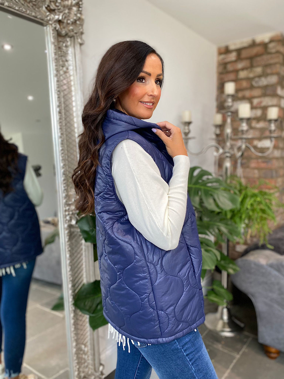 Navy Lightweight Pocket Gilet Sammy