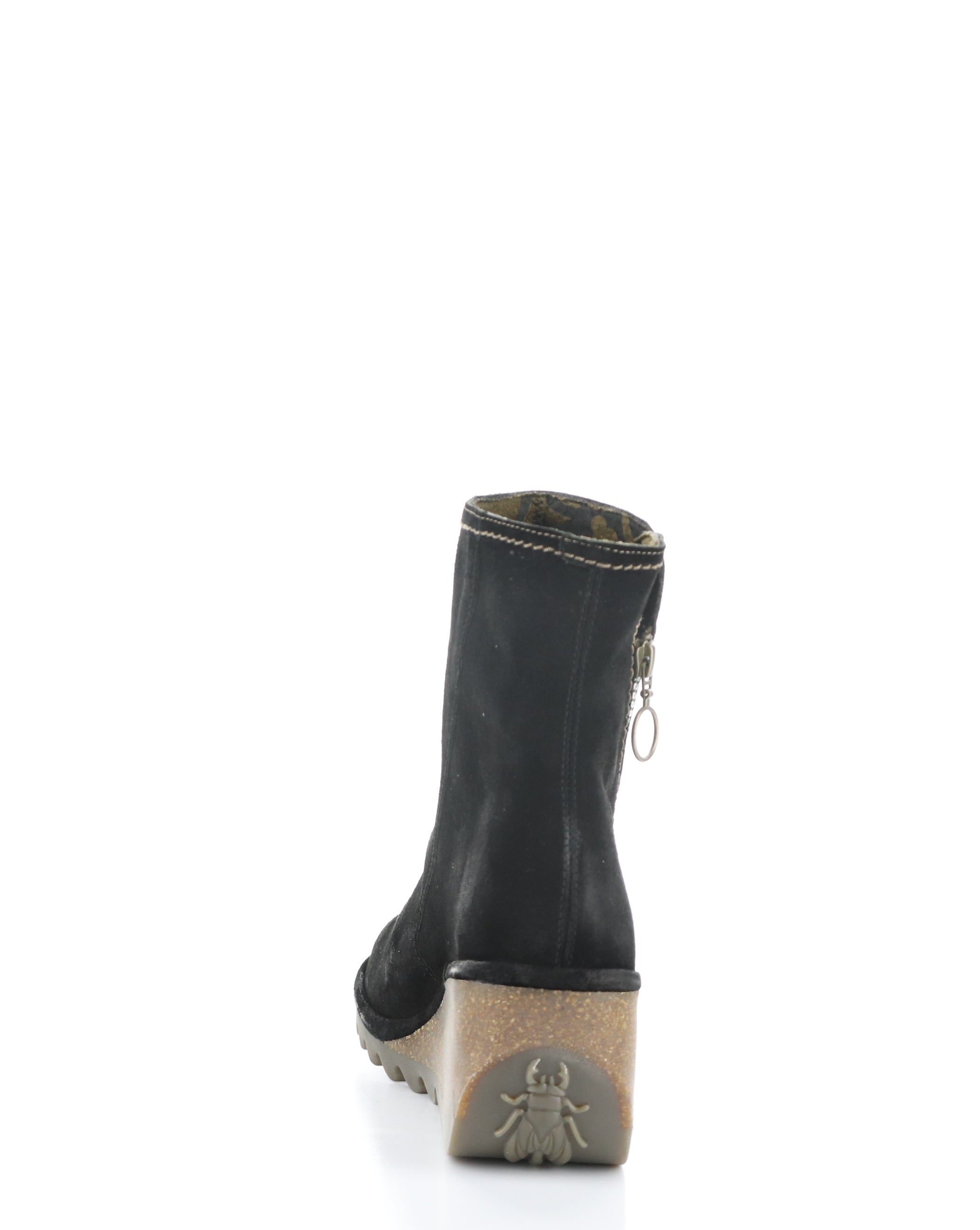 NELA407FLY 005 BLACK Round Toe Boots