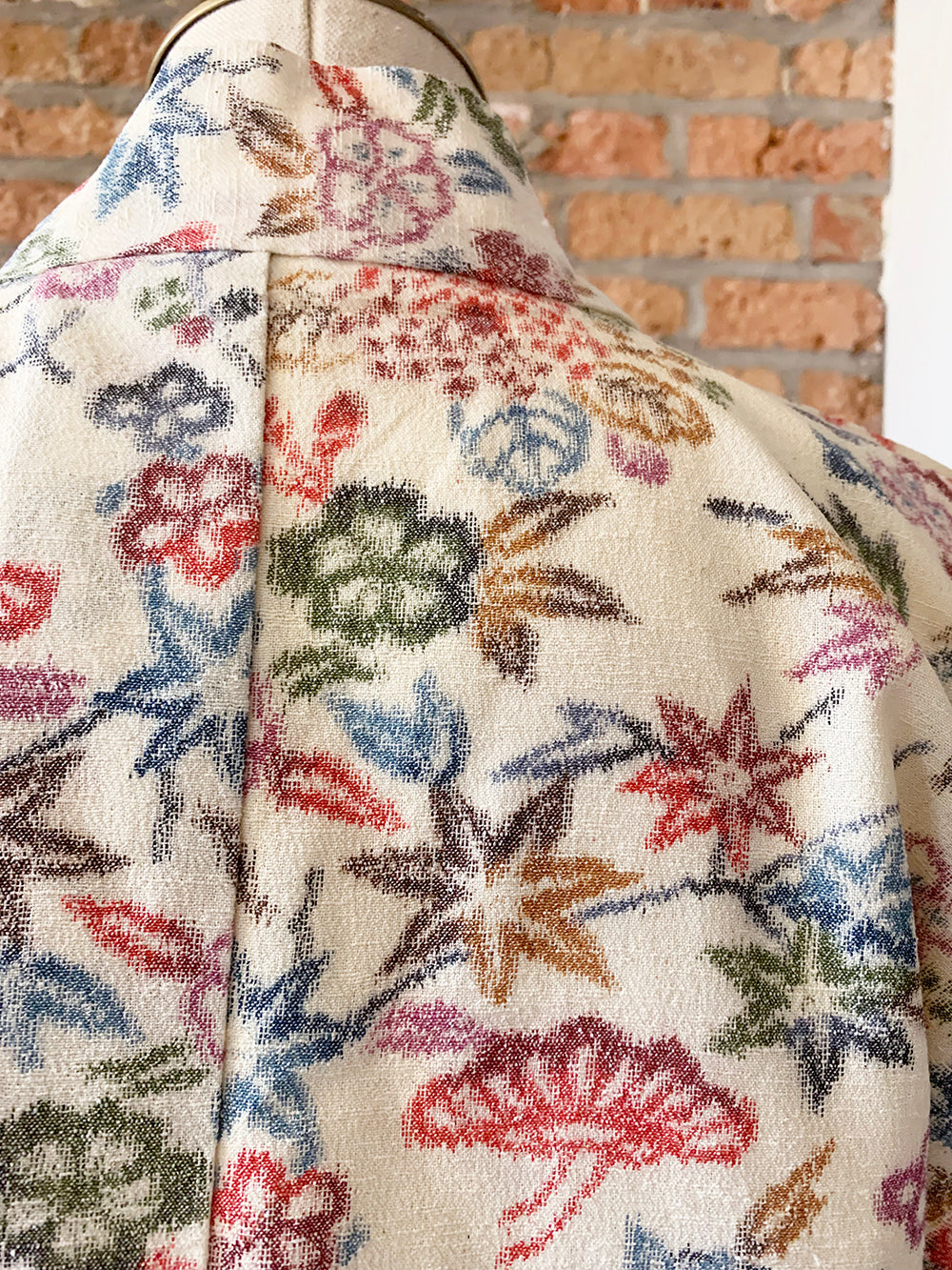 New Arrival ! Vintage Haori/Kimono Beige Floral 1960s