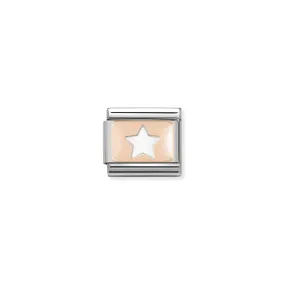 Nomination Composable Classic Link Plates Star in 9K Rose Gold