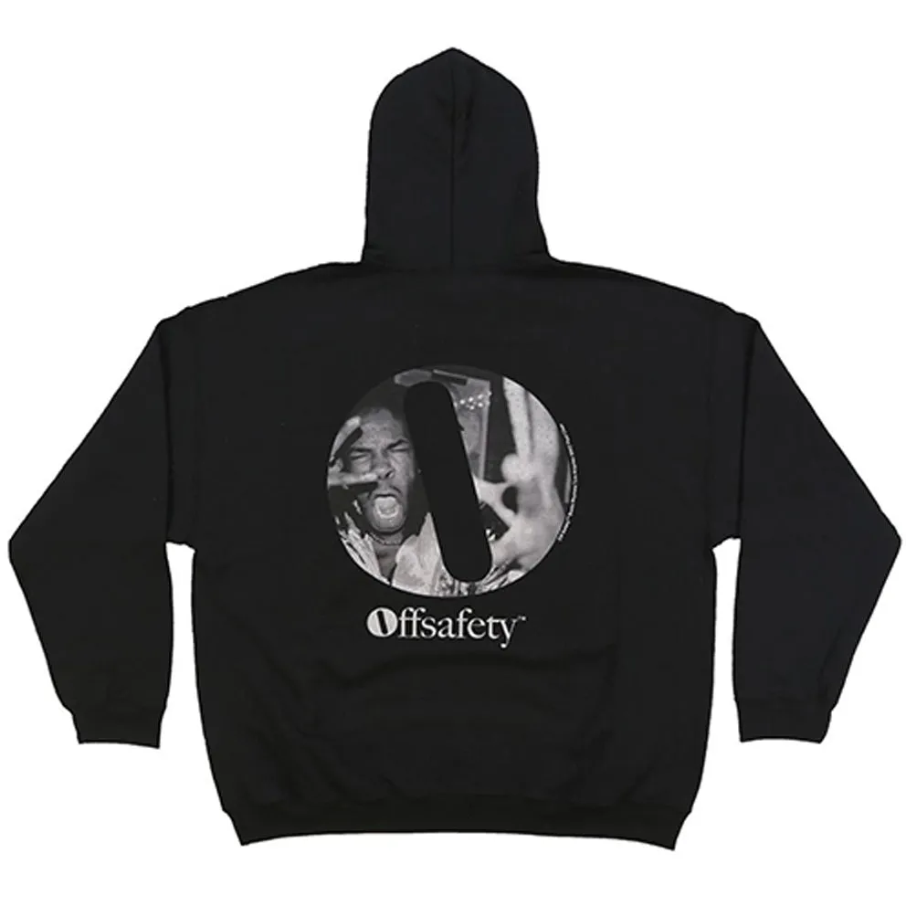 OFF SAFETY O-FACE HOODIE // BLACK