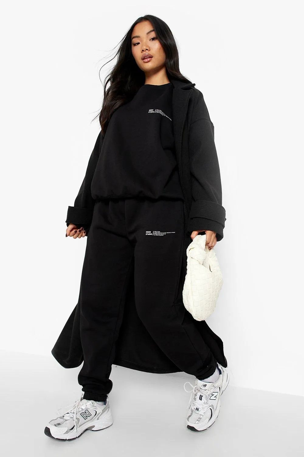 Petite Dsgn Studio Text Print Sweater Tracksuit