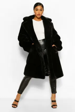 Plus Premium Faux Fur Oversized Coat