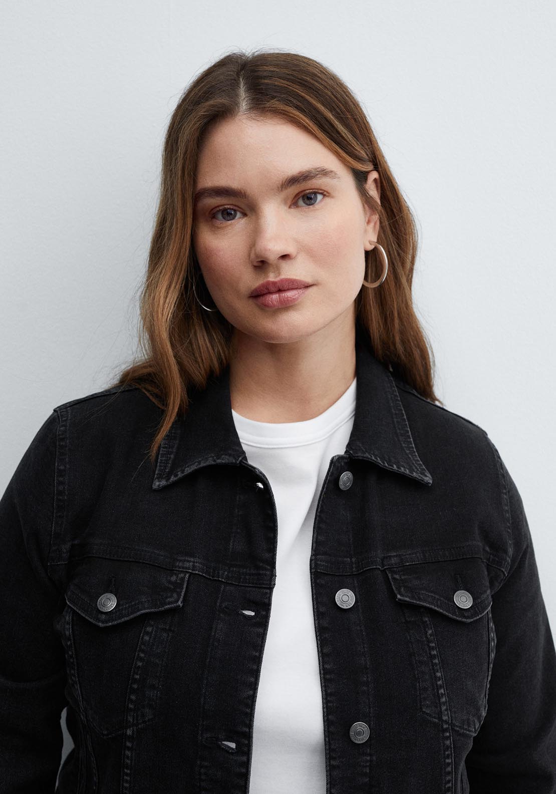 Pocketed denim jacket