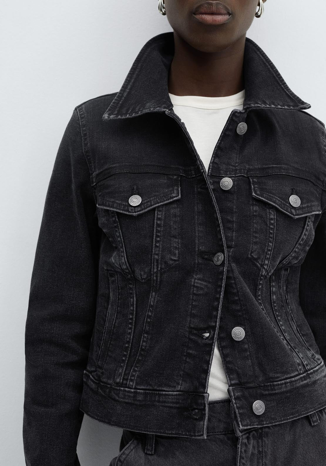 Pocketed denim jacket