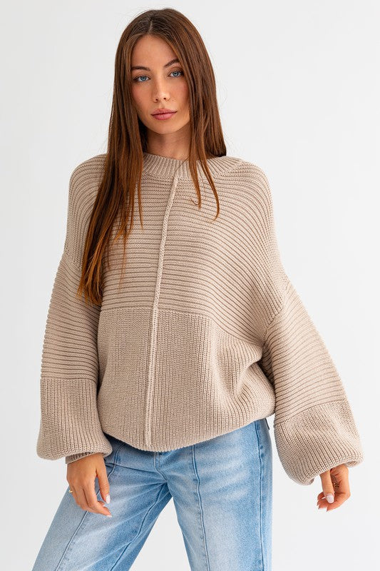 Ribbed Knitted Sweater