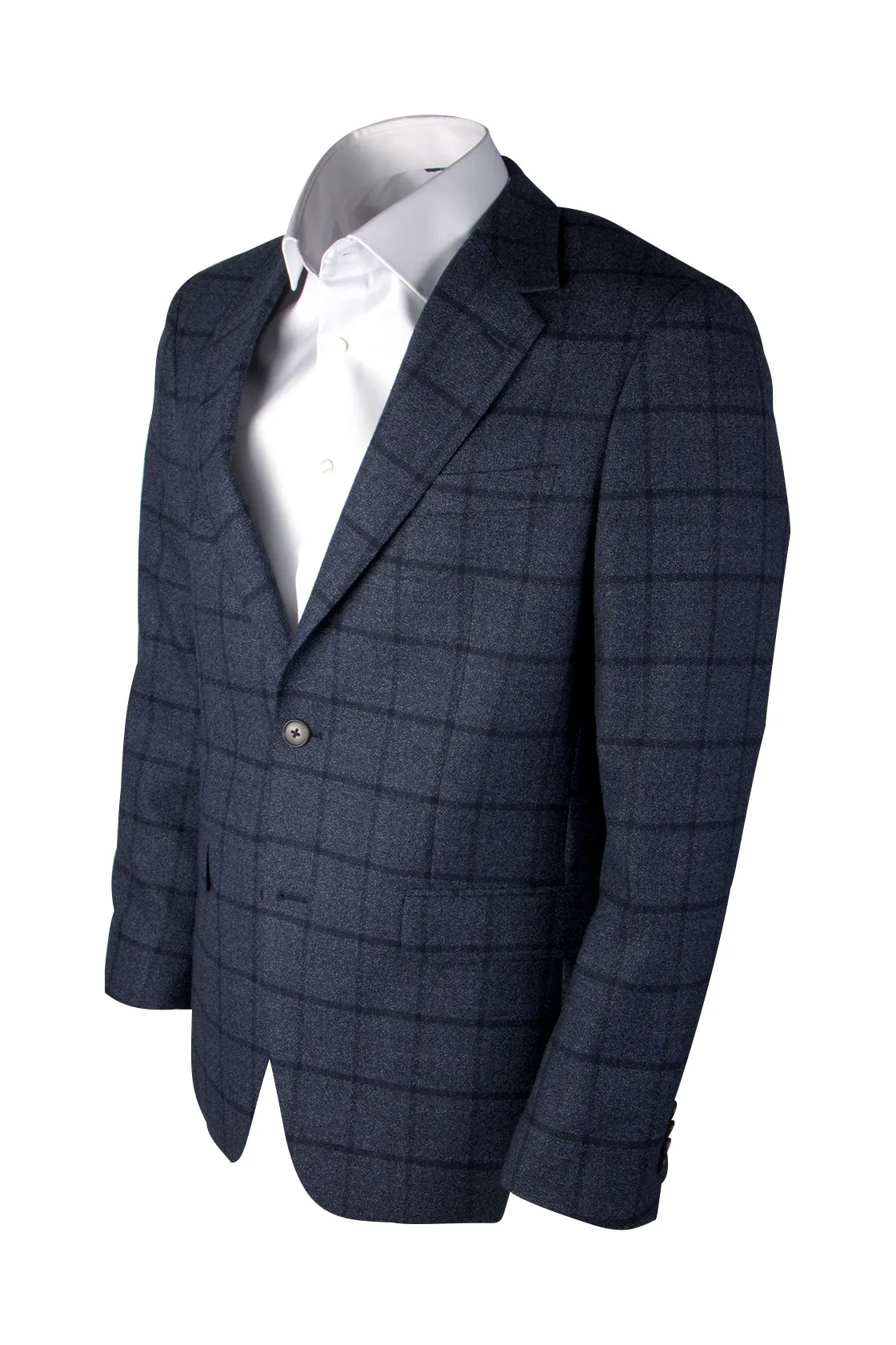 Routleys Napoli Check Sports Coat Blue