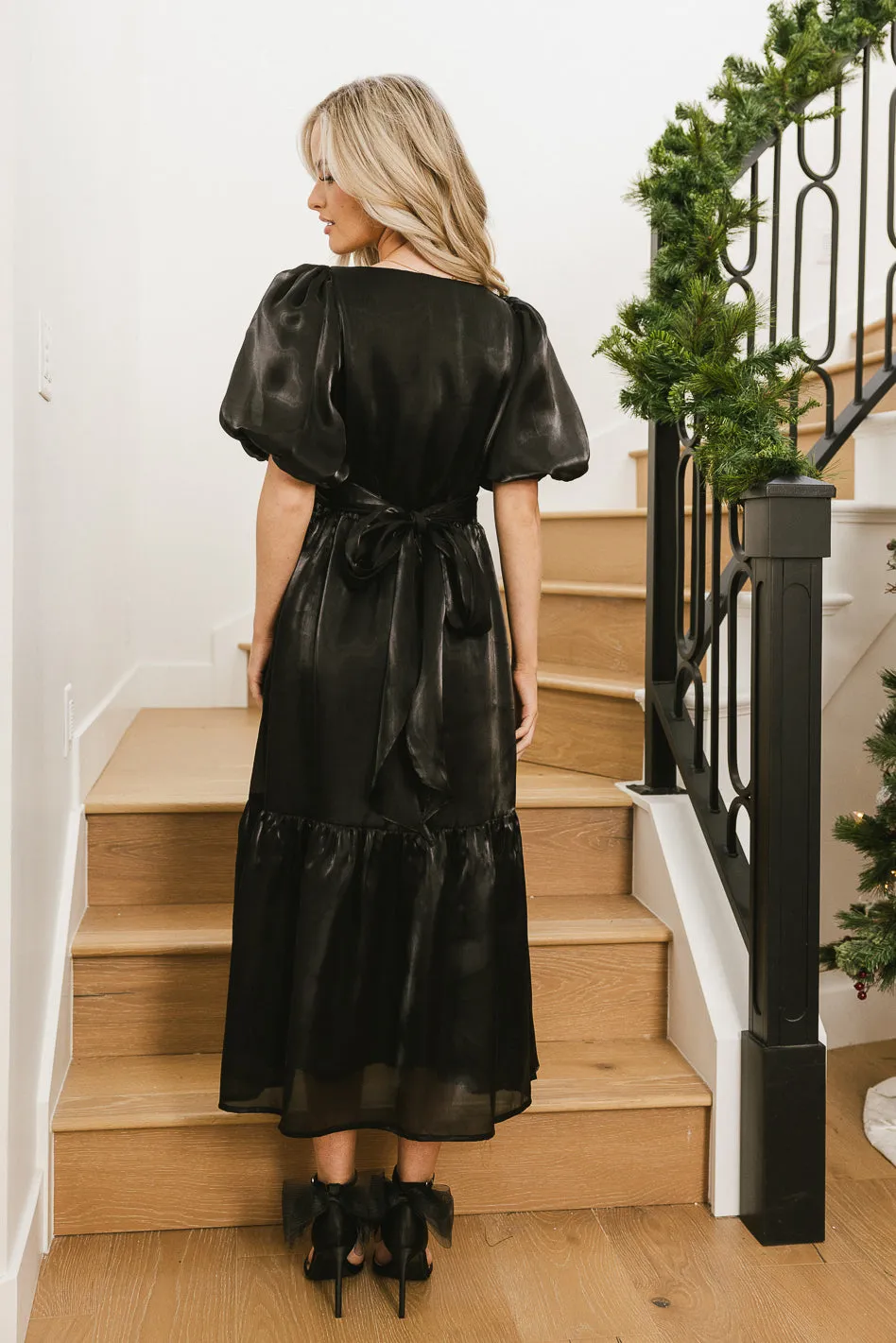 Samara Puff Sleeve Dress in Black - FINAL SALE