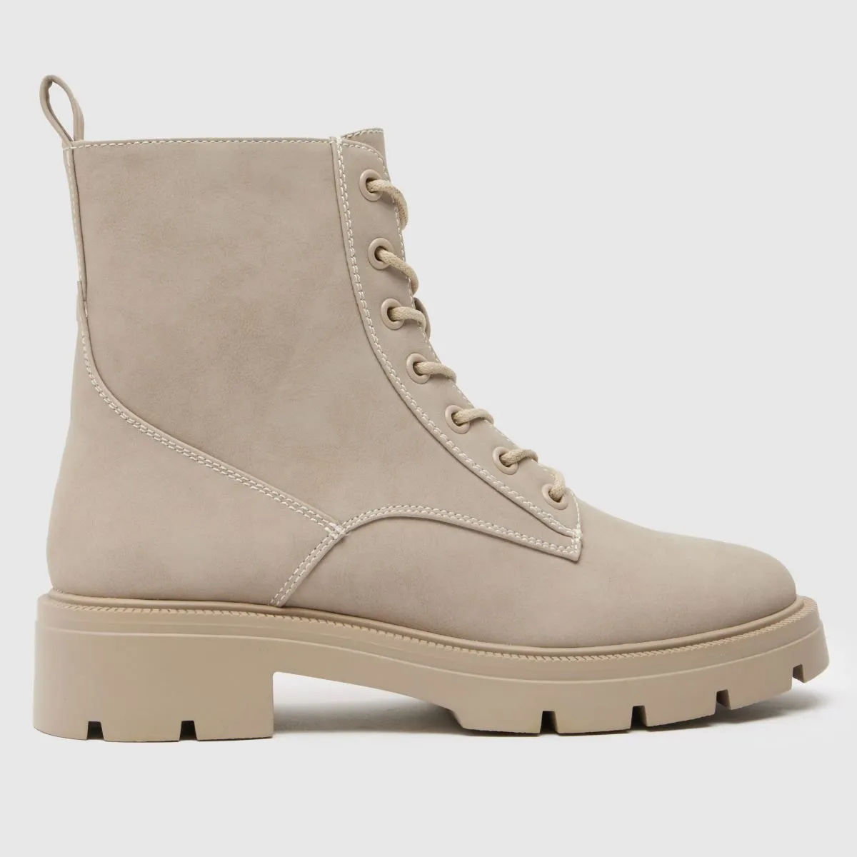 schuh andria lace up boots in taupe