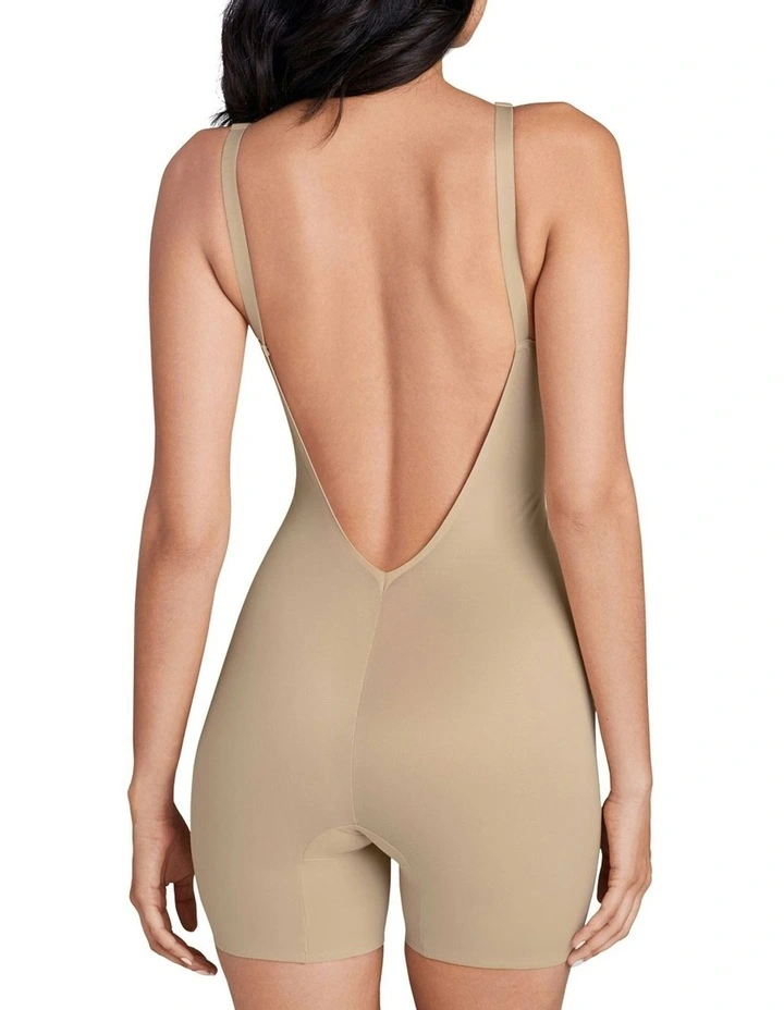 Show Stopper Backless Shapewear Full Body Romper in Warm Beige