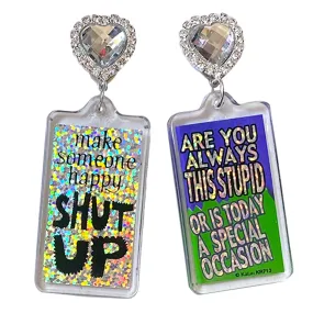 SHUT UP 80's Charm Earrings