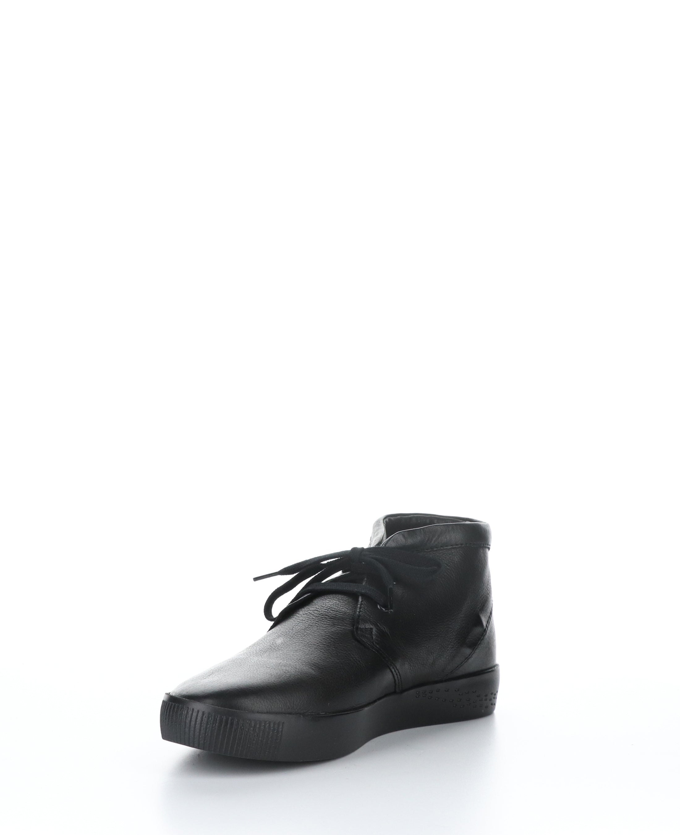 SIAL607SOF BLACK LEATHER Lace-up Ankle Boots