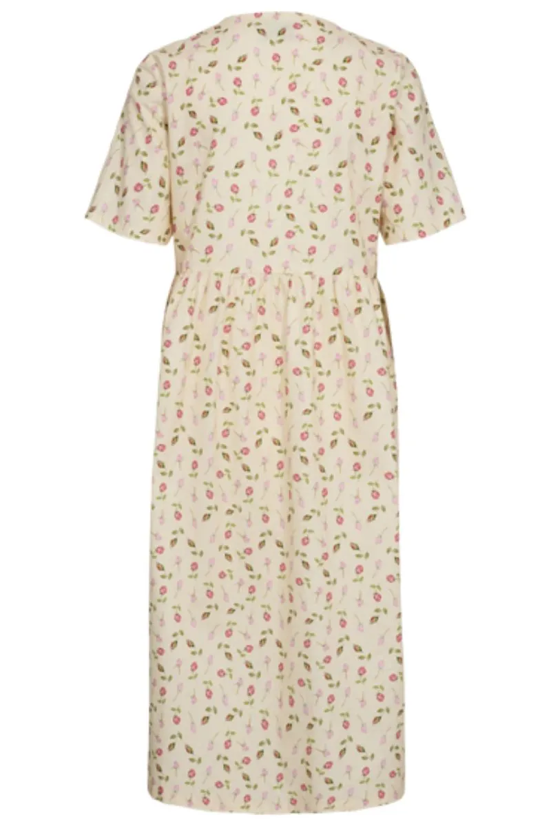 Sofie Ss Dress | Pink Roses | Kjole fra Liberté