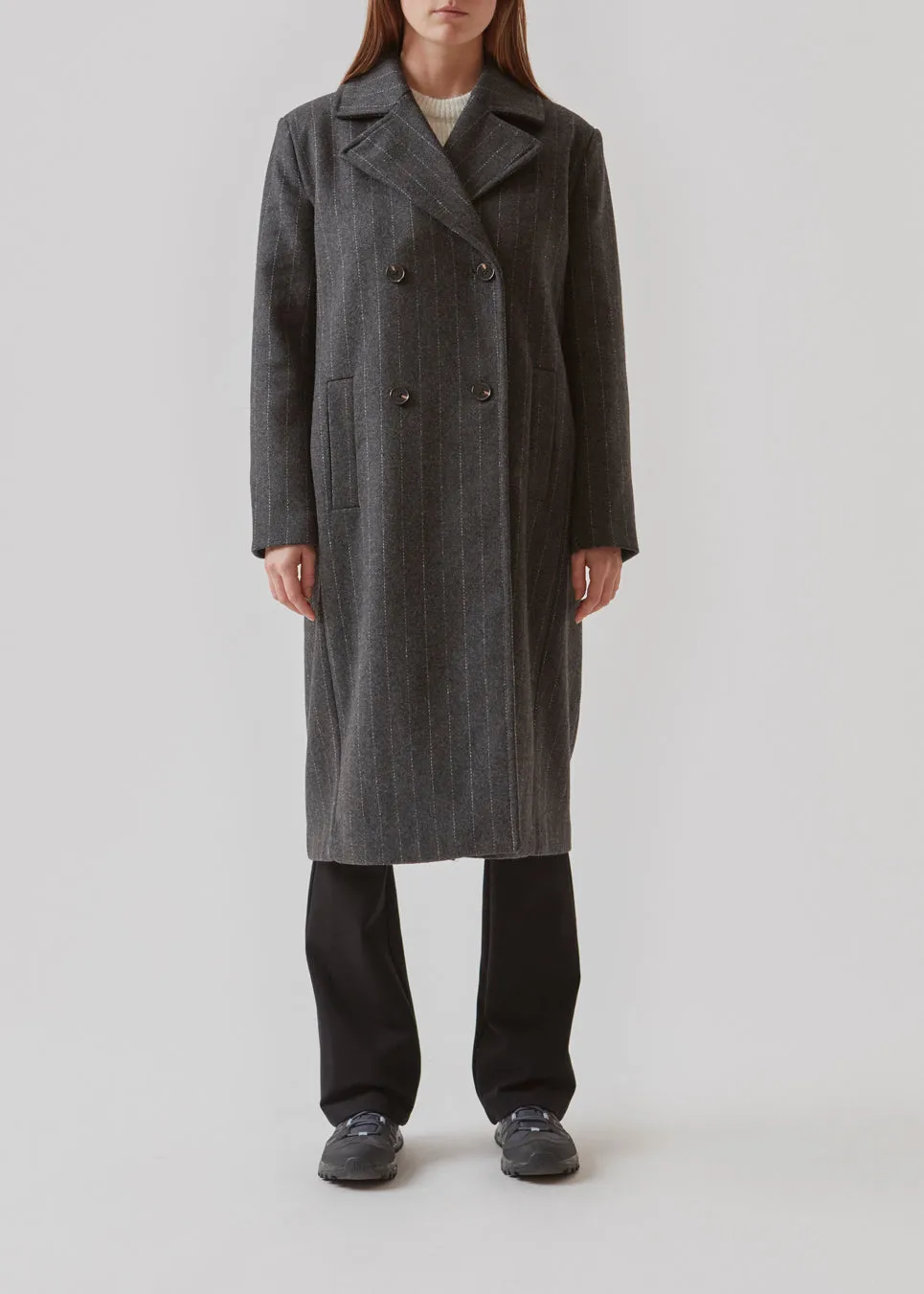 StinnaMD coat - Dark Grey Pinstripe