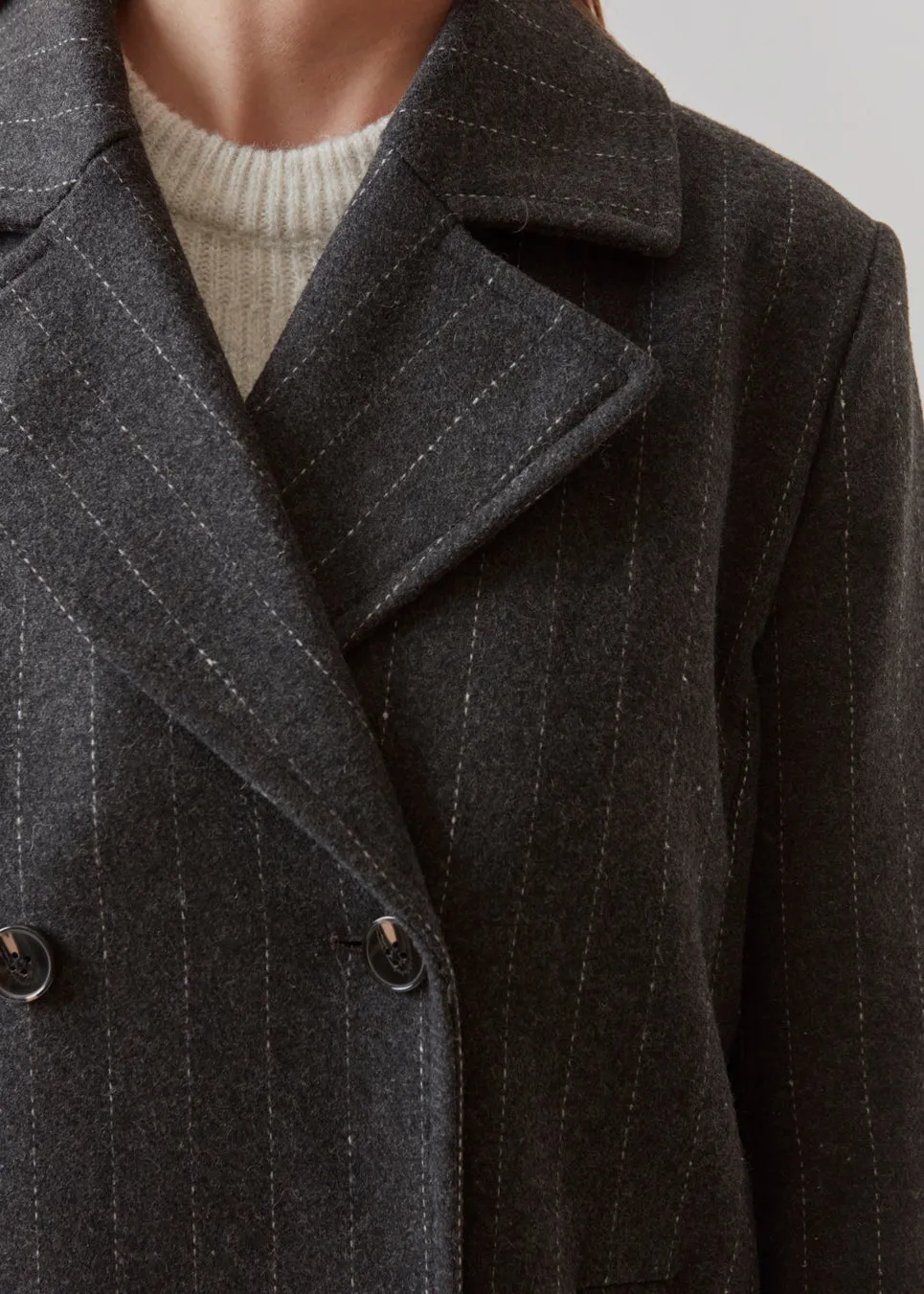 StinnaMD coat - Dark Grey Pinstripe