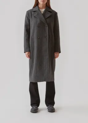 StinnaMD coat - Dark Grey Pinstripe