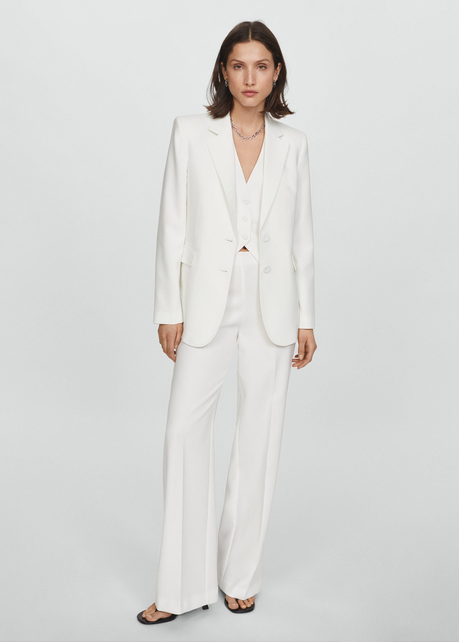 Straight-fit suit jacket