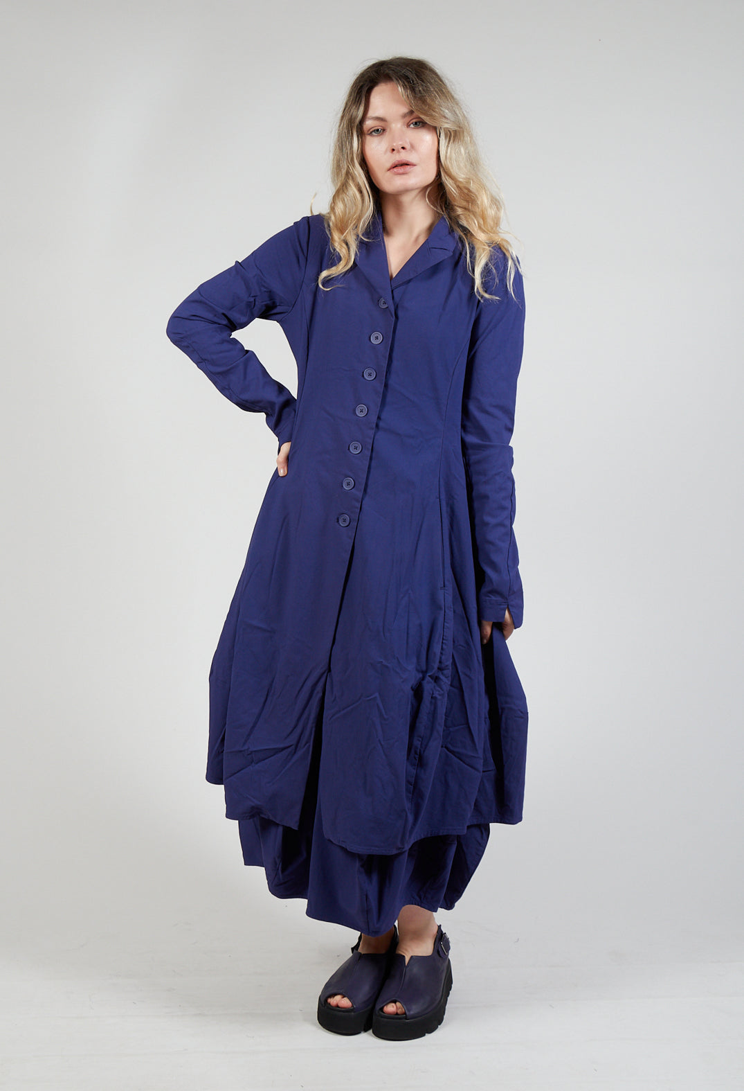 Stretch Fit Coat in Azur