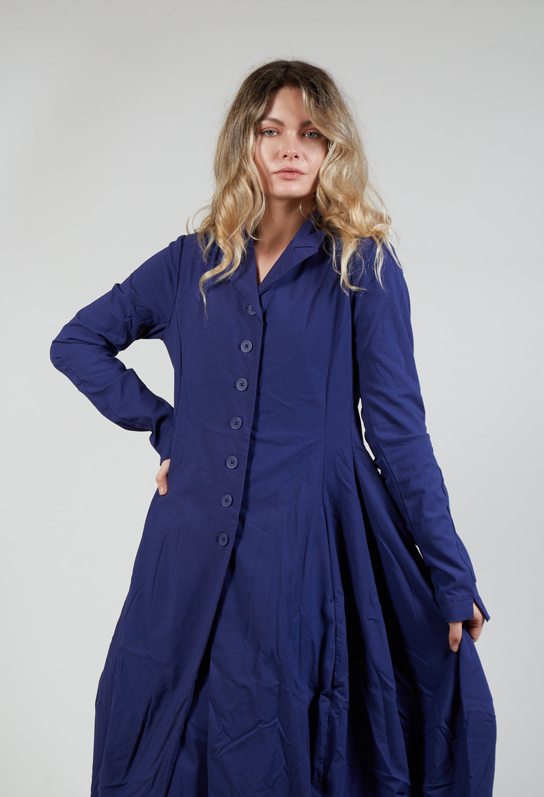 Stretch Fit Coat in Azur