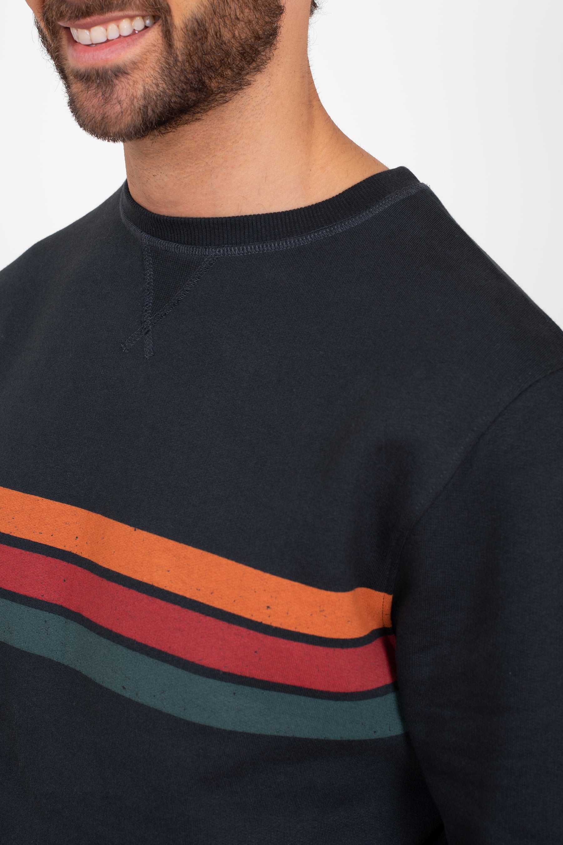 Stripe Crew Neck Sweat