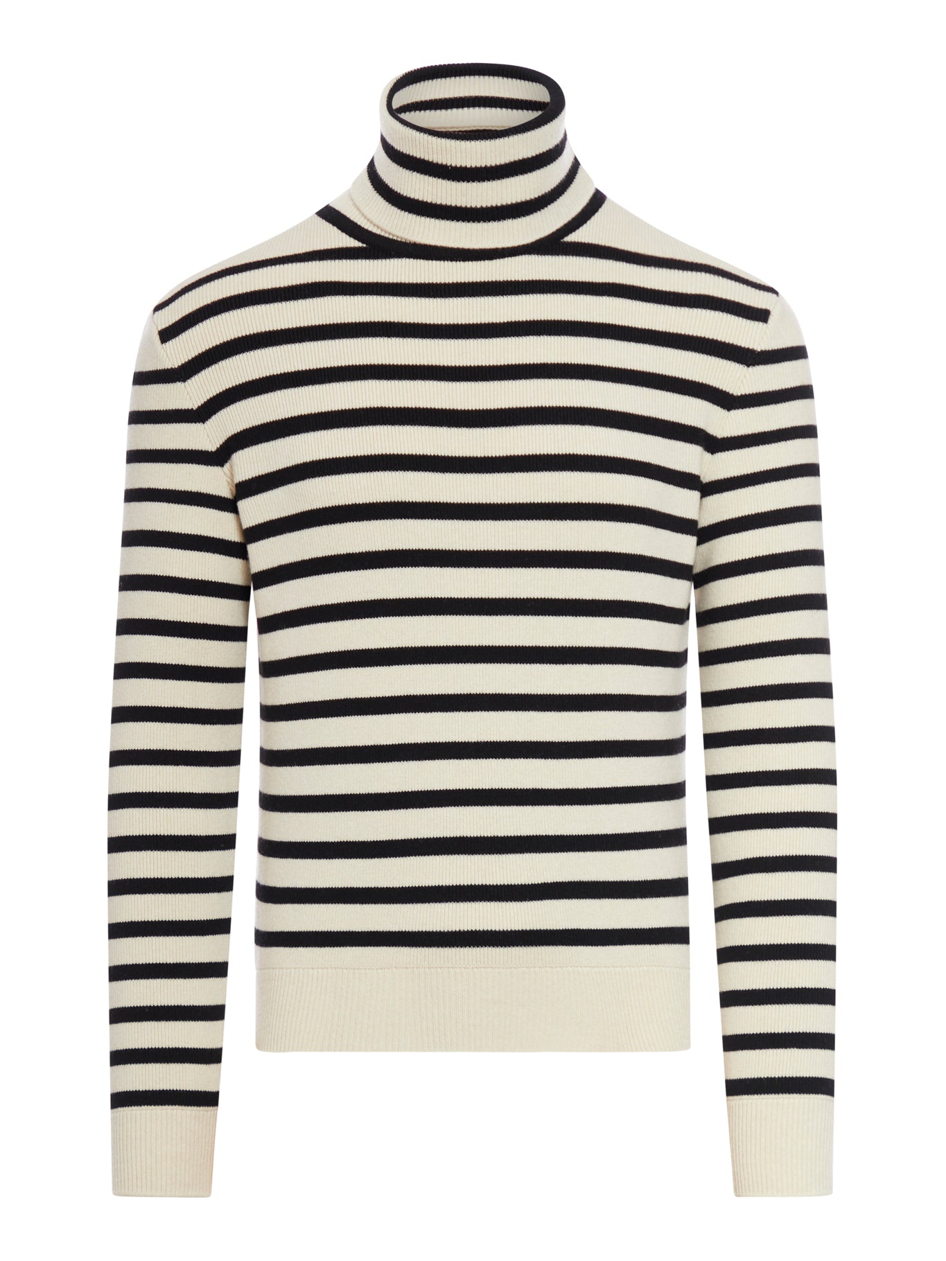 striped turtleneck sweater