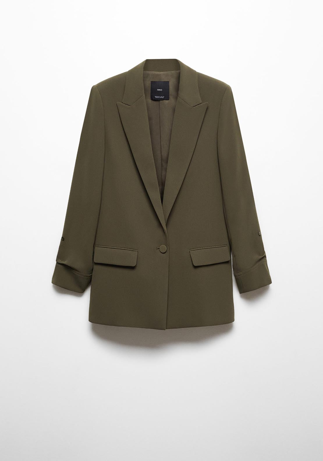 Structured lapels blazer - Khaki